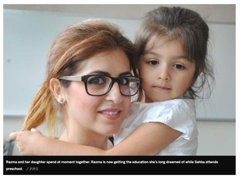 Razma Zafari is turning her dream of a high school diploma into reality at the Canucks Family Education Centre