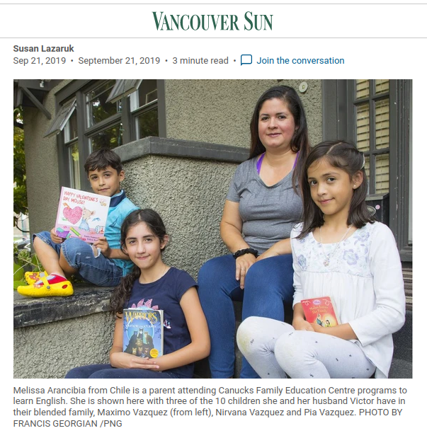Chilean-Canadian mother of 10 gets needed literacy break